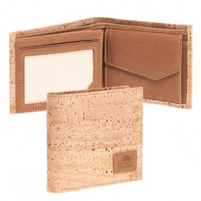 Cork and Leather Vegan Document Wallet