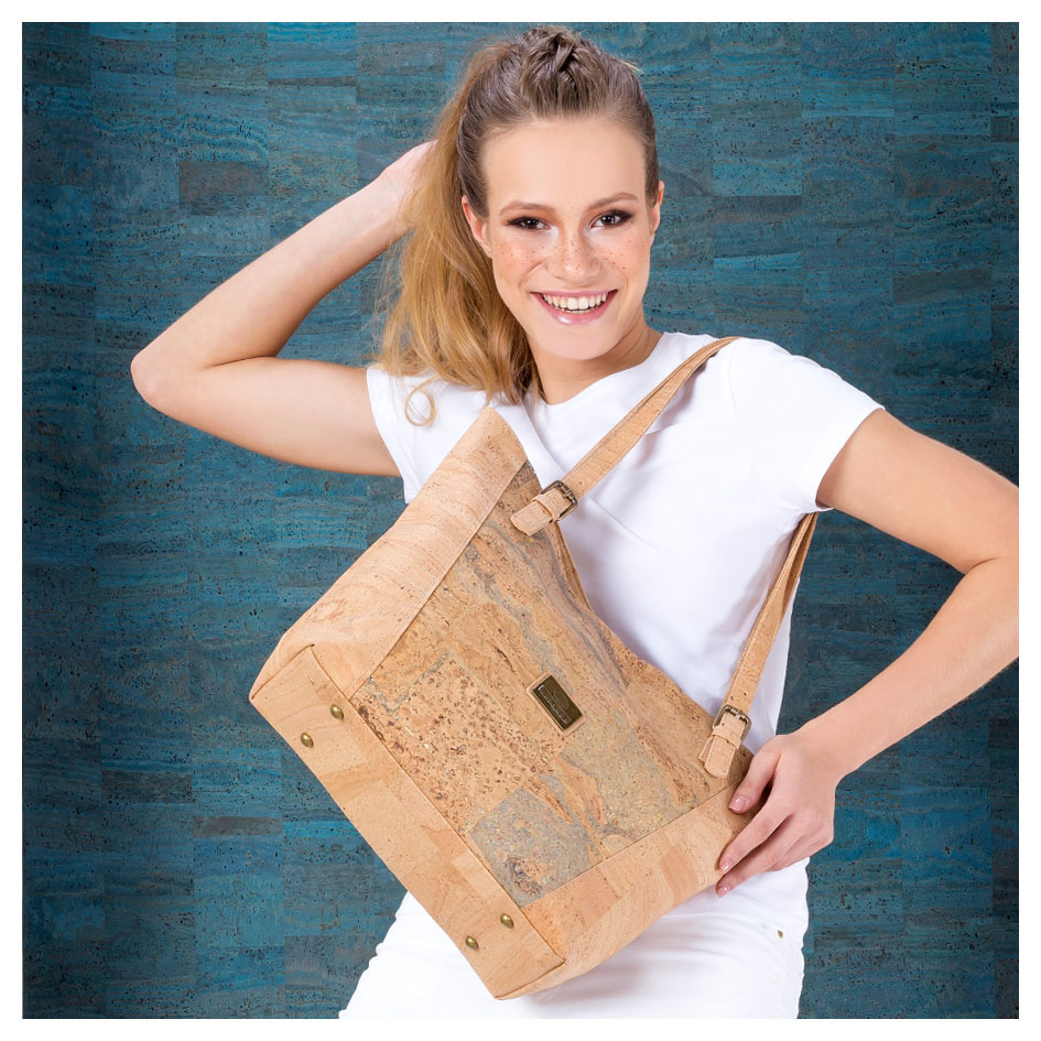 Hand and Shoulder Cork Bag Natural - Cortiça Portuguesa