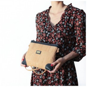 Cork Crossbody Bag with Lateral Details